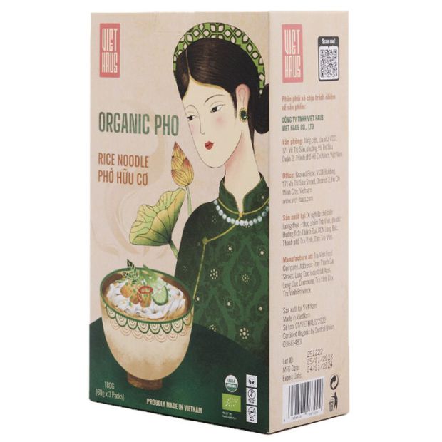 Viet Haus Organic Pho Rice Noodle 180g