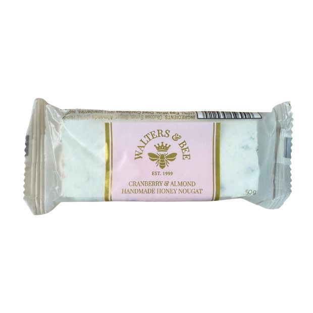 Walters & Bee Handmade Gluten Free Cranberry & Almond Nougat 50g