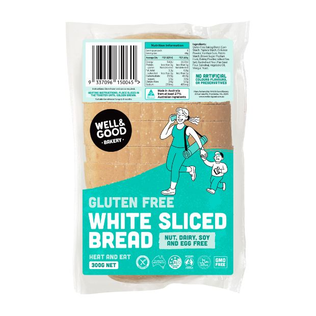 Well & Good Sliced White Loaf 300g **Select EXPRESS Shipping at Checkout**