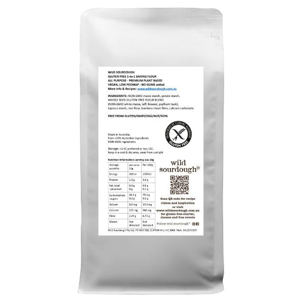 Wild Sourdough Gluten Free 1-to-1 Baking Flour All Purpose 1kg