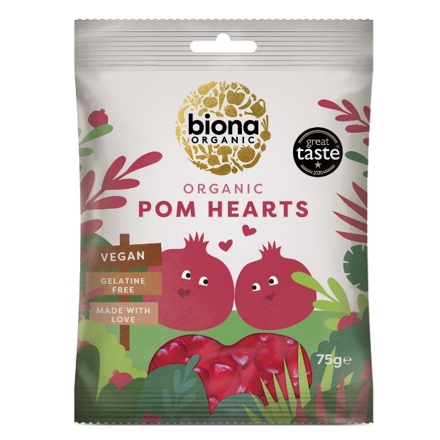 Biona Organic Pomegranate Hearts 75g