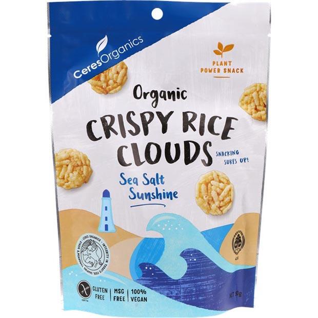 Ceres Organics Crispy Rice Clouds Sea Salt Sunshine 50g