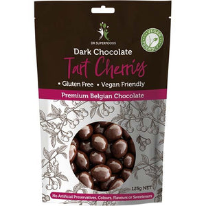 Dr Superfoods Dark Chocolate Tart Cherries 125g - Happy Tummies