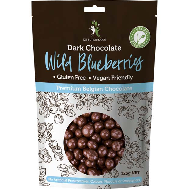 Dr Superfoods Dark Chocolate Wild Blueberries 125g