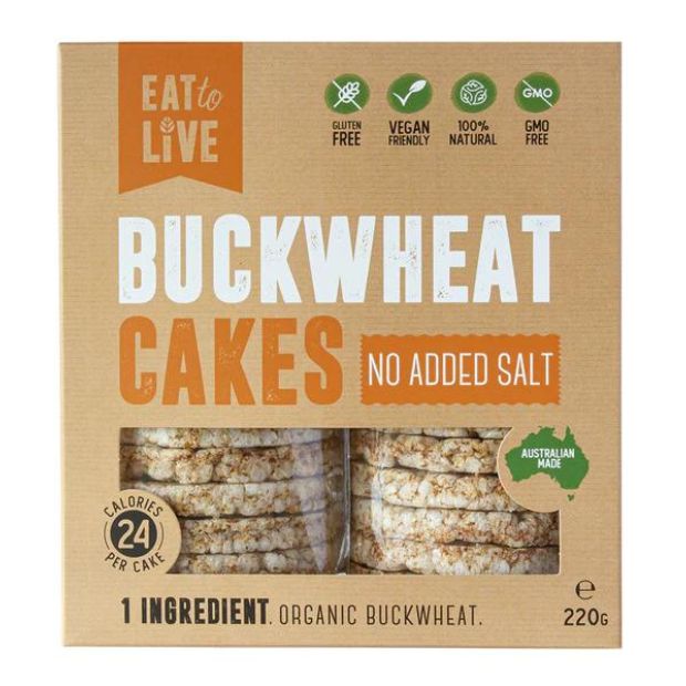 Eat to Live Buckwheat Cakes No Added Salt 220g