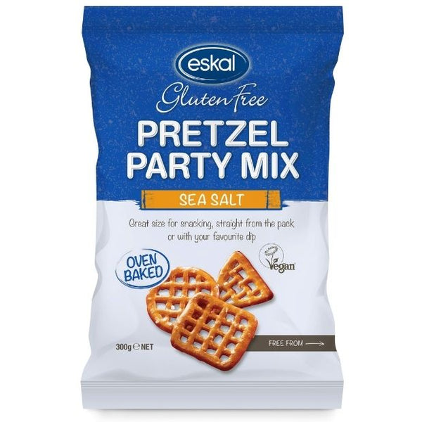 Eskal Gluten Free Pretzel Party Mix 300g gluten free pretzels Happy Tummies Pty Ltd