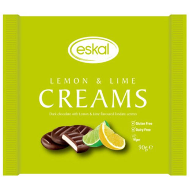 Eskal Chocolate Creams Lemon & Lime 90g
