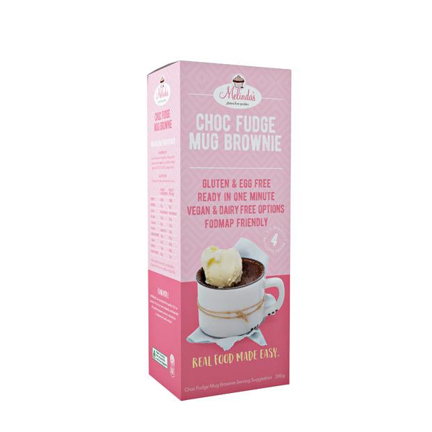 Melindas Choc Fudge Brownies in a Mug 200g - Happy Tummies