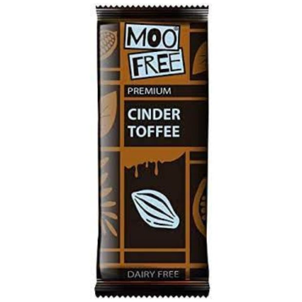 Moo Free Premium Chocolate Bar Cinder Toffee (Honeycomb) 80g **BEST BEFORE DATE - 20/07/24**