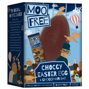 Moo Free Choccy Easter Egg + Choccy Mini Bar 100g