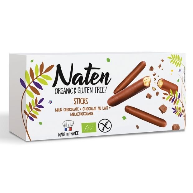 Naten Organic Milk Chocolate Sticks 130g
