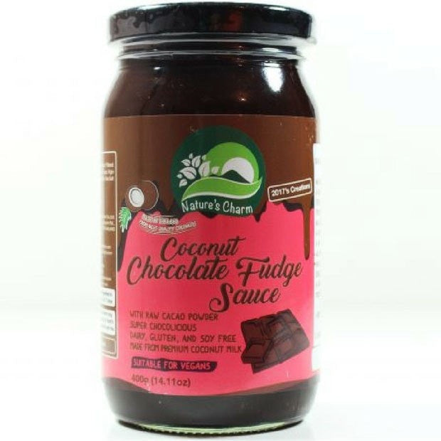 Natures Charm Coconut Chocolate Fudge Sauce 400g - Happy Tummies