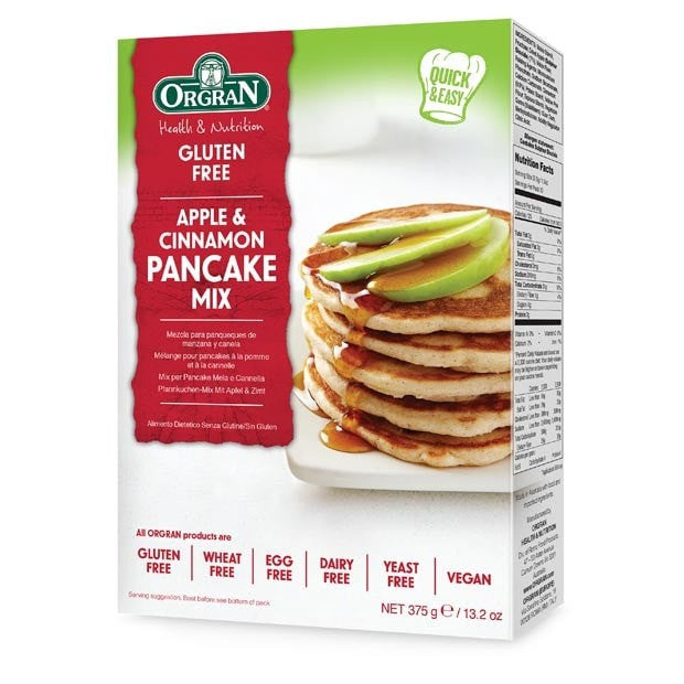 Orgran Apple and Cinnamon Pancake Mix 375g - Happy Tummies