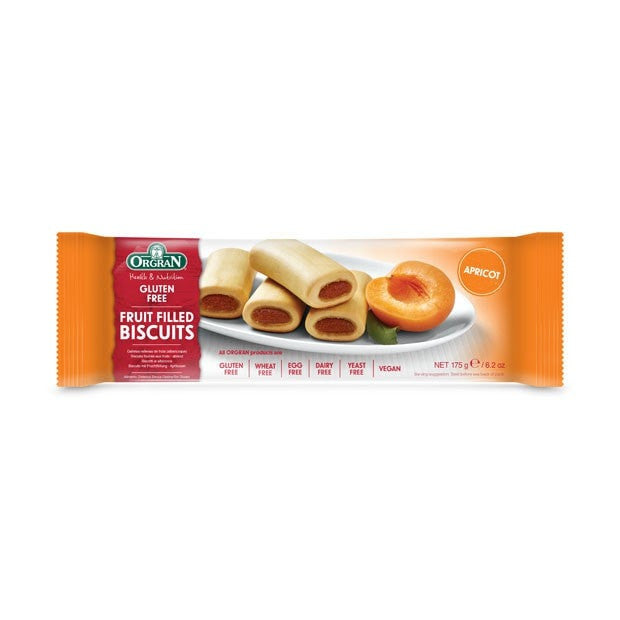 Orgran Fruit Filled Biscuits Apricot 175g - Happy Tummies