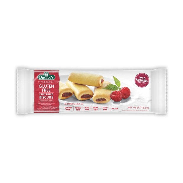 Orgran Fruit Filled Biscuits Raspberry 175g - Happy Tummies