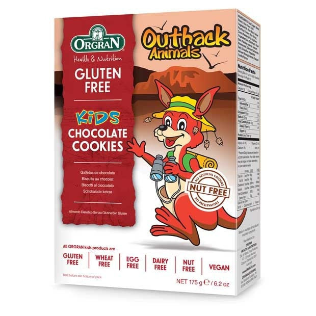 Orgran Outback Animal Chocolate Cookies 175g - Happy Tummies