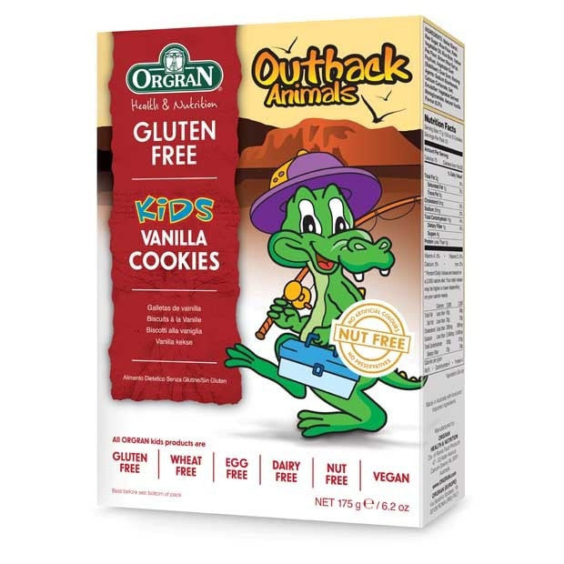 Orgran Outback Animal Vanilla Cookies 175g - Happy Tummies