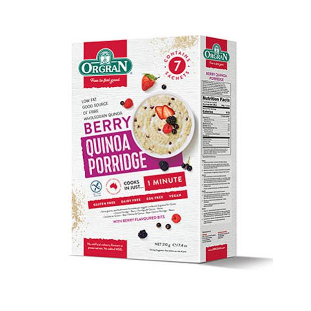 Orgran Quinoa Porridge Berry 210g - Happy Tummies