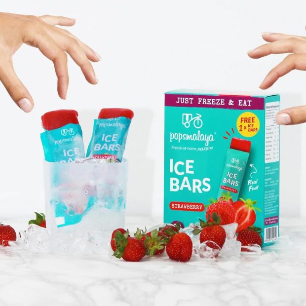 Pops Malaya Freeze-at-Home Sorbet Bars - Strawberry 6 x 45ml - Happy ...