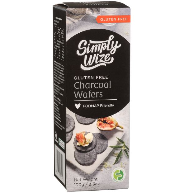 Simply Wize Wafer Crackers Charcoal 100g