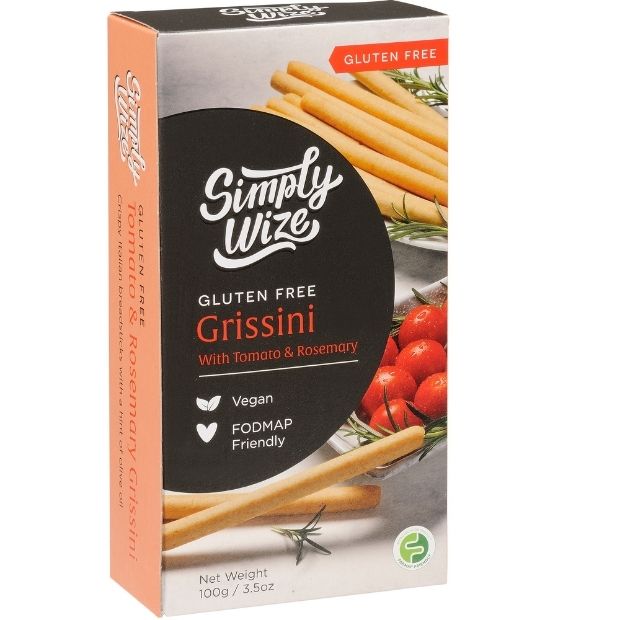 Simply Wize Grissini With Tomato & Rosemary 100g **BEST BEFORE DATE - 28/03/24**