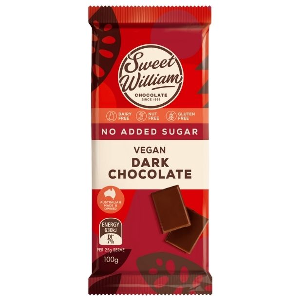Sweet William Chocolate Bar Dark NAS 100g