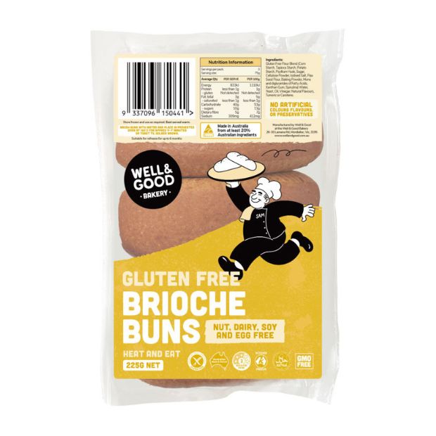 Well & Good Brioche Buns 225g