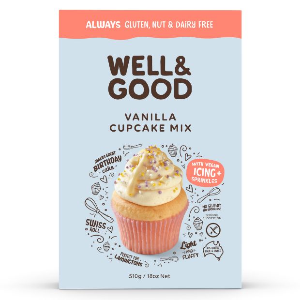 Well & Good Vanilla Cupcake Mix 510g