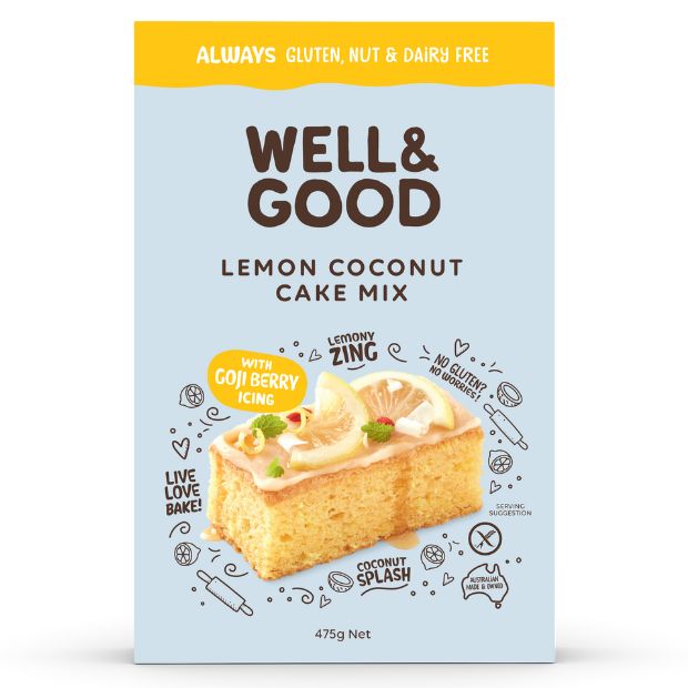 Well & Good Lemon Coconut Cake 475g